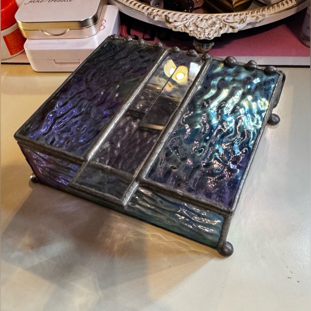 Iridescent Stained Glass Trinket Box✨ - Picture 4 of 16